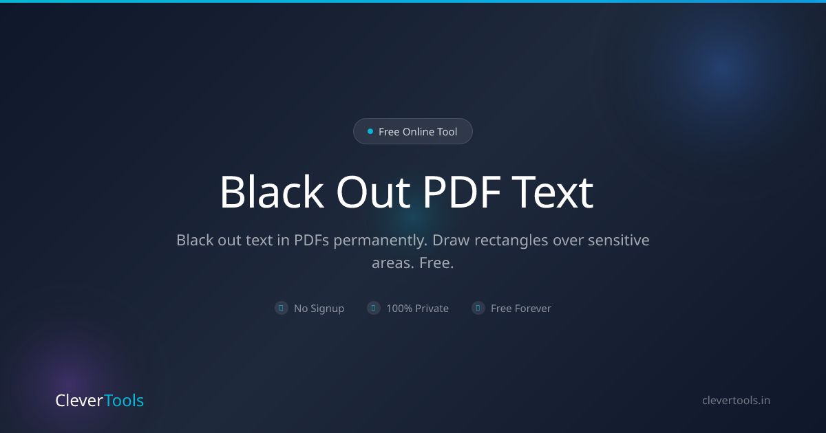 Black Out PDF Text - Free, Online, Permanent | CleverTools