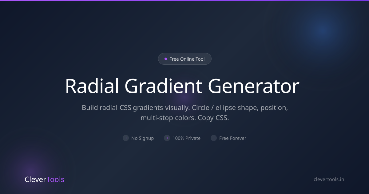 Radial Gradient Generator | Visual Editor | CleverTools