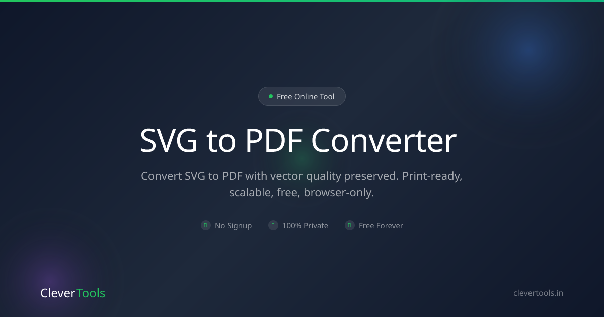 SVG to PDF Converter | Free, Vector Preserved | CleverTools