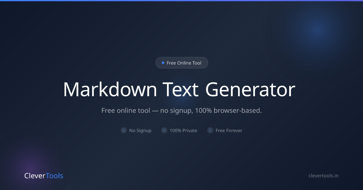 Markdown Text Generator - Headings, Lists | CleverTools