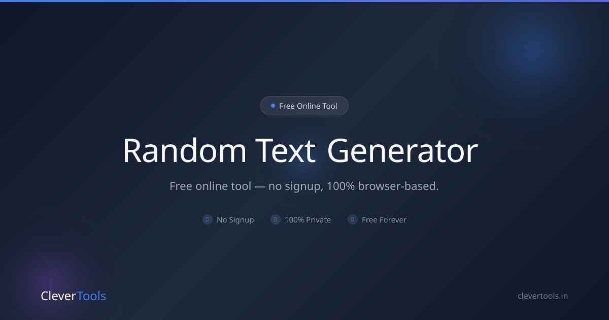 Random Text Generator | Lorem Ipsum, Free | CleverTools