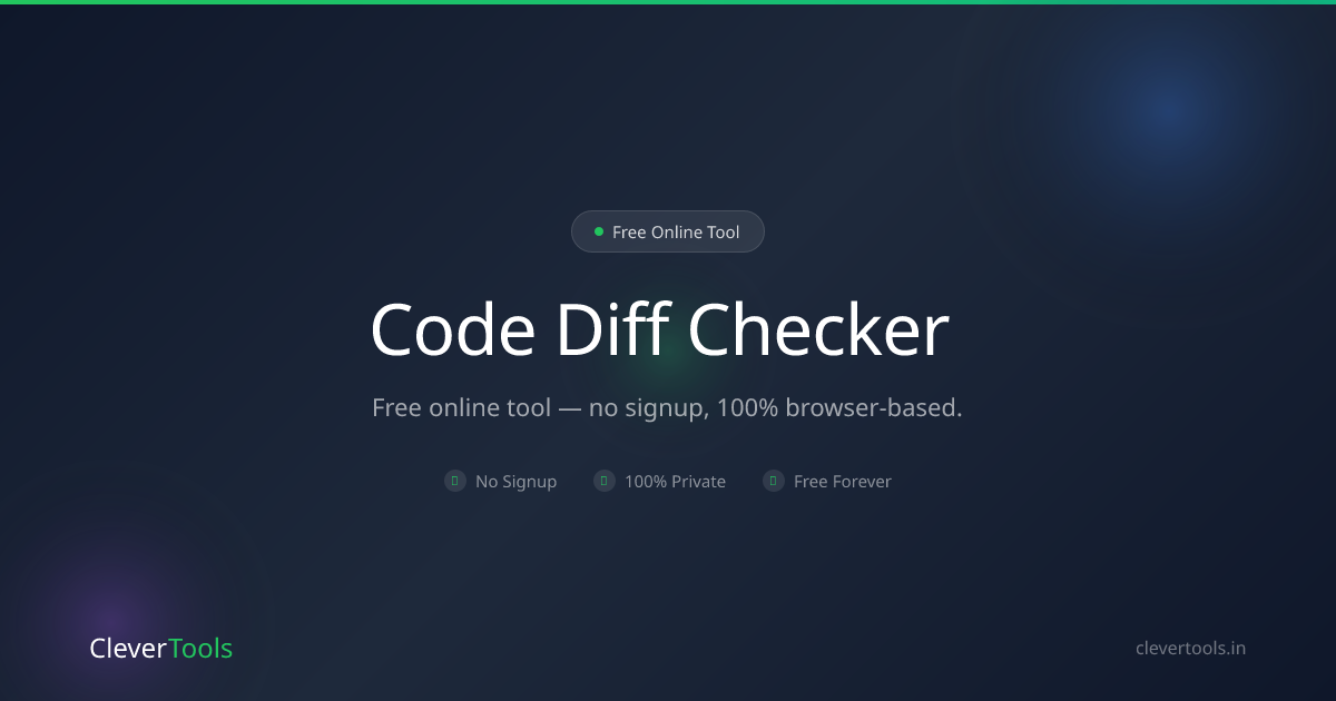 Code Diff Checker - Free, Online, Side-by-side | CleverTools