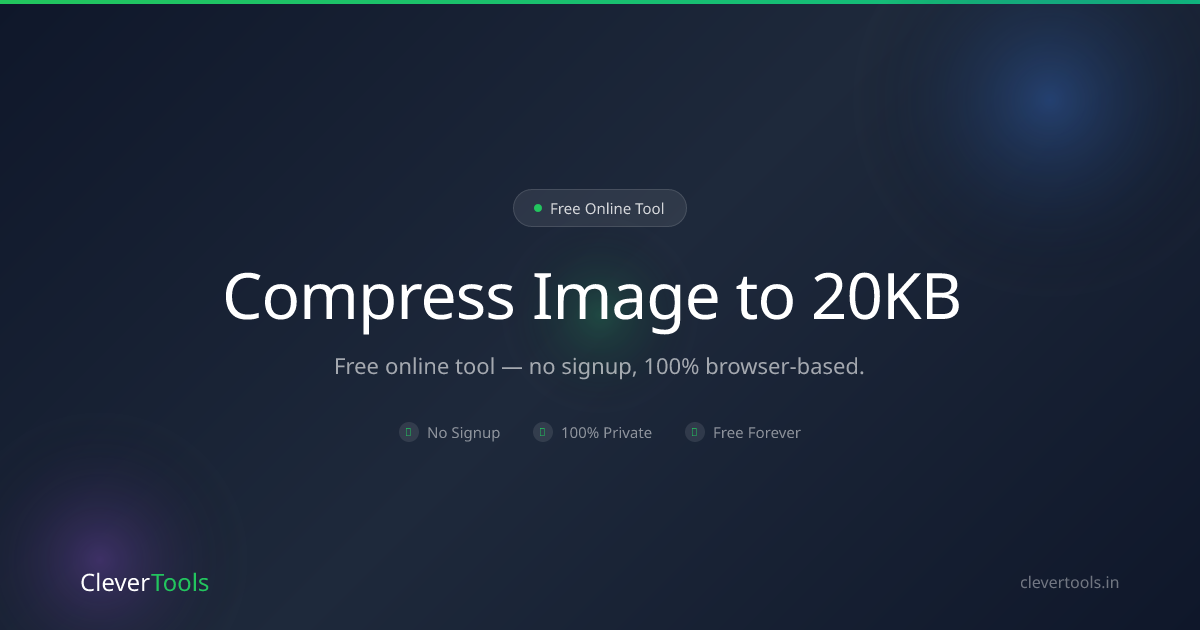 Compress Image to 20KB | Free | CleverTools