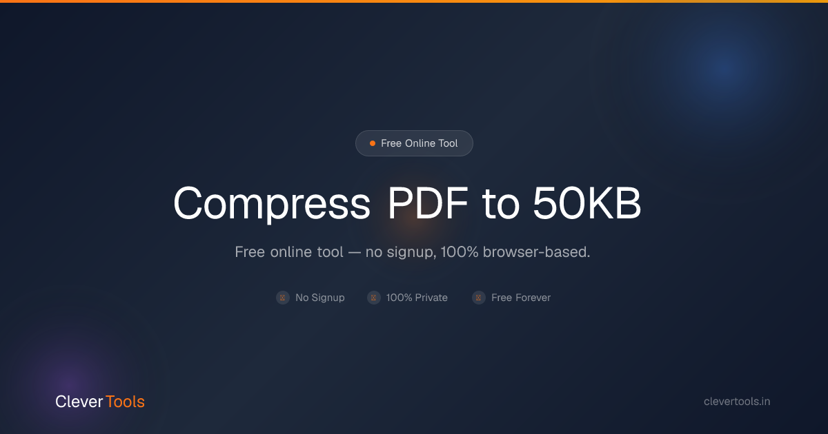 Compress PDF to 50KB - Free | CleverTools