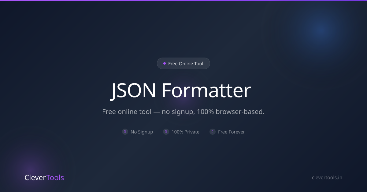 JSON Formatter - Beautify, Validate, Minify | CleverTools
