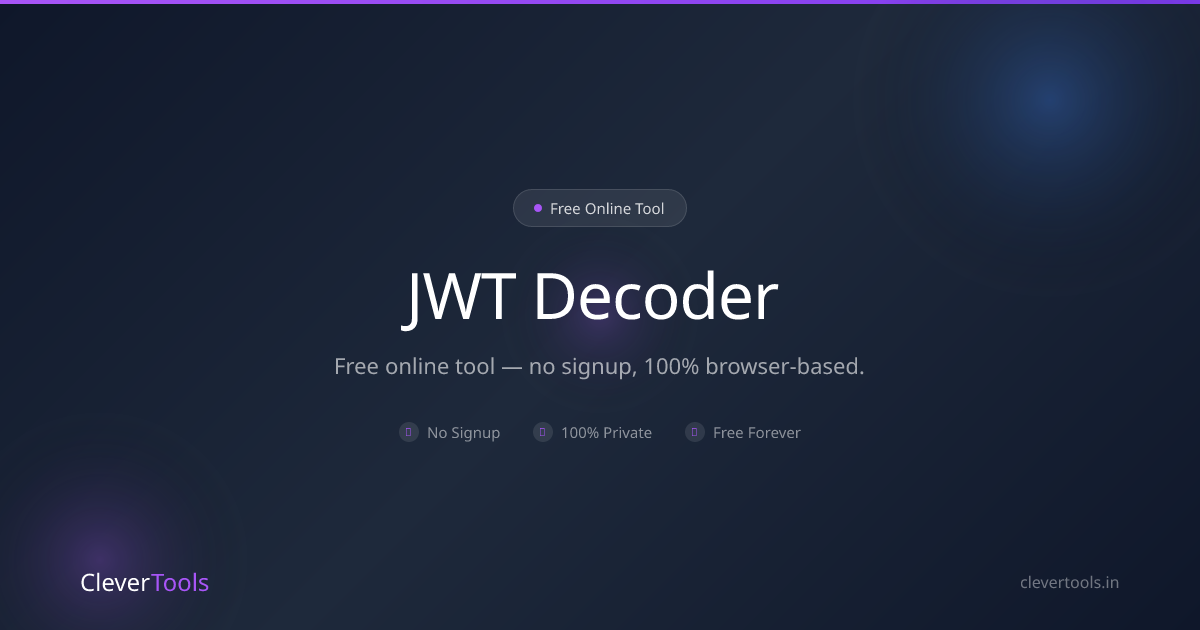 Decode JWT Tokens Online for Free | CleverTools