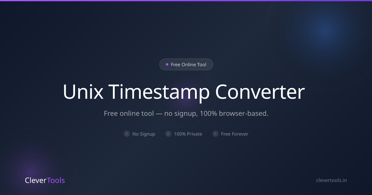 Convert Unix Timestamp to Date Online Free | CleverTools
