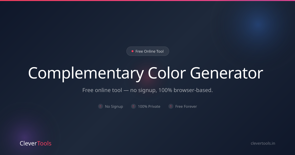 Complementary Color Generator | Free, Free | CleverTools